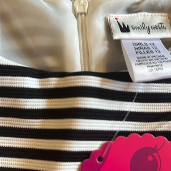 Emily West Black and White Fit and Flare Dress - Picture 8 of 8